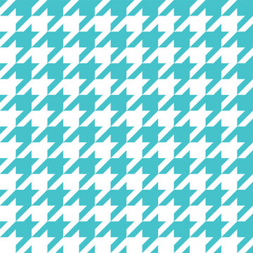 Seamless Light Blue And White Houndstooth Pattern