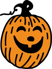 Halloween pumpkin monster - 617776858