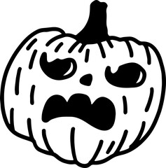 Halloween pumpkin outline - 617776876