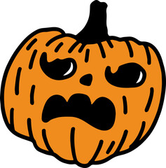 Halloween pumpkin monster - 617776884