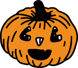Halloween pumpkin monster - 617776899