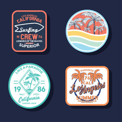 summer concept patch design pack as vector