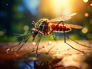 Mosquito background - ai generative