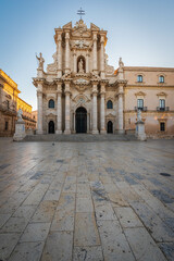 View of Syracuse Cathedral at Dawn, Sicily, Italy, Europe, World Heritage Site