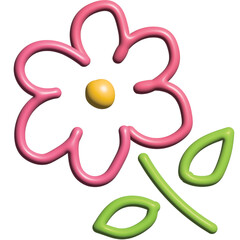 cute line pattern 3d