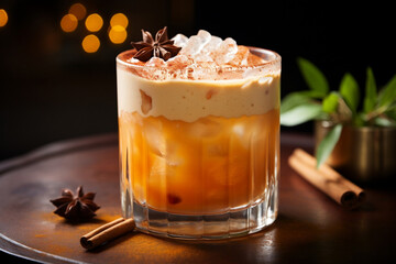 Spiced Maple Bourbon Fizz