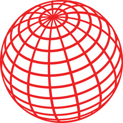 Outline Globe Sphere Vector Set
