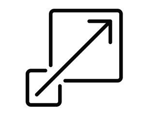 Scalability icon in flat style. Scalability system web sign.Simple abstract icon in black. Line...