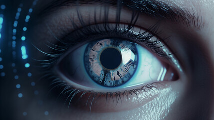 eye of the person cyberpunk style