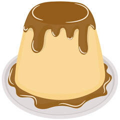 Milk pudding with rich chocolate sauce
