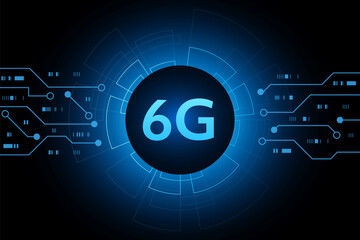 concept of technology 6G mobile network , New generation telecommunication , high-speed mobile Internet,	
