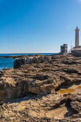 View of Augusta Lighthouse, Syracuse, Sicily, Italy, Europe