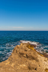 Fototapeta na wymiar Beautiful View of Augusta Coastline, Syracuse, Sicily, Italy, Europe