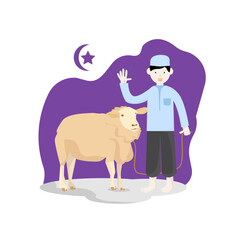 Ied Al adha mubarak vector illustration
