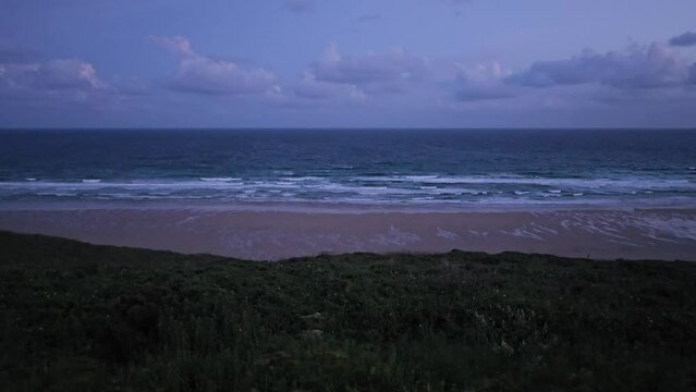before sunrise at mawgan porth newquay cornwall