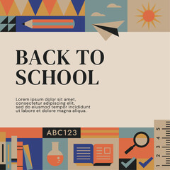 Back to School Colorful Background