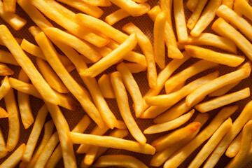 wooden fat chip fry tasty food snack background french meal potato. Generative AI.