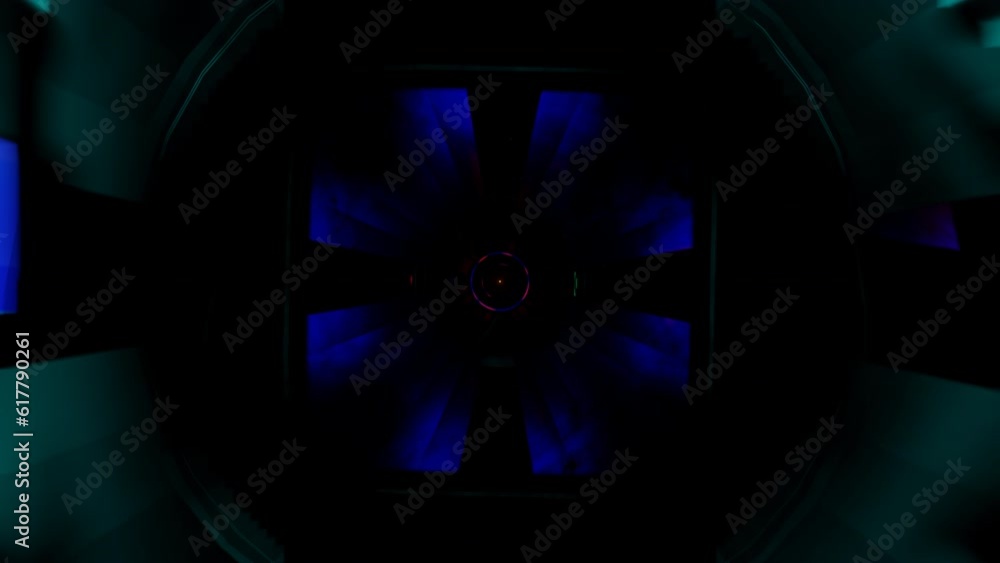Poster mesmerizing surreal sci-fi psychedelic vj display with vibrant strobe effects in a seamless loop.