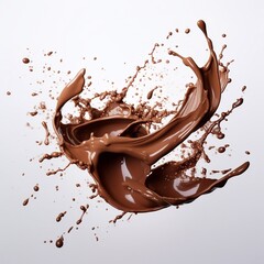 chocolate splash isolated on white background