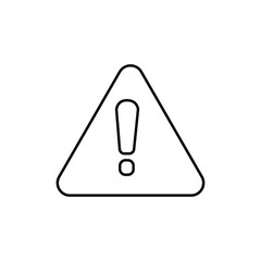 Warning sign icon. Caution alert symbol. Flat design. Vector illustration