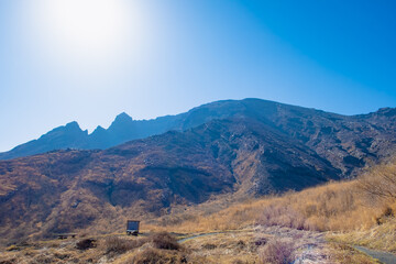 japan, mountains, natural, mountain, landscape, rock, sky, desert, nature, climbing, ASO, japanese, 