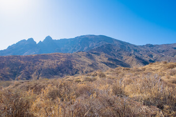 Naklejka premium Japanese mountain, ASO, volcano