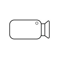 video camera icon over white background. colorful design.