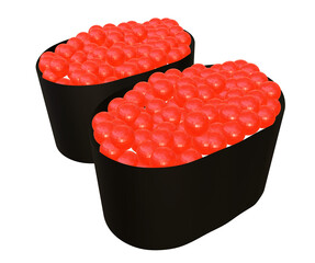 イクラのお寿司の3Dイラスト