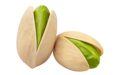 Delicious pistachios cut out