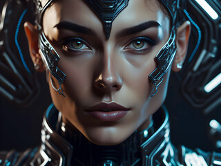 Transcendent Fusion: Cybernetic Portraits