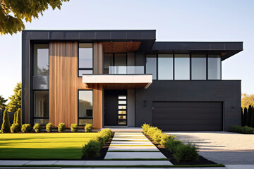 Fototapeta na wymiar Modern and contemporary home exterior design