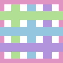 Seamless vector pattern with squares in pastel pink and blue colors