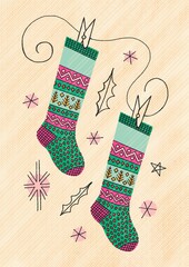 Merry Christmas and Happy New Year poster