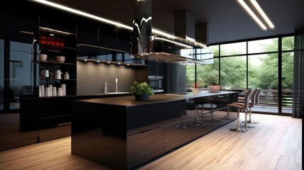 modern interior of a kitchen