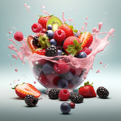 Berry mix concept - Assortment of fresh berry
