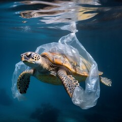 sea turtle swimming