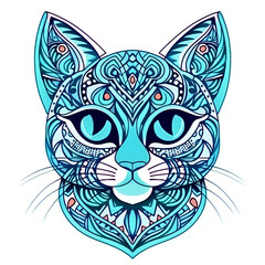 an abstract design representing a cat's head