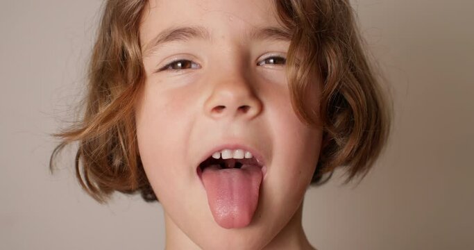 Pediatric Oral Examination: Educational Video Demonstrated by an 5-Year-Old. High quality 4k footage