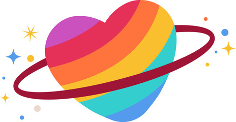 Rainbow Heart Icon