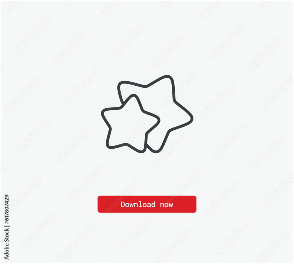 Poster star vector icon. symbol in line art style for design, presentation, website or mobile apps elements