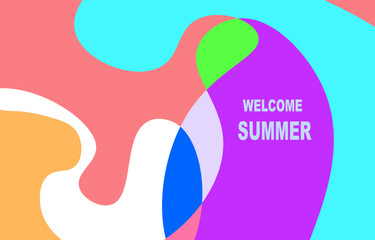 summer background design for background, banner, poster, etc