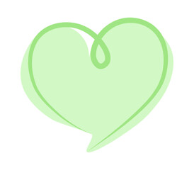 Zielone serce ilustracja