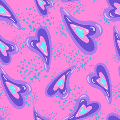 Vintage hearts seamless pattern. 14 february wallpaper. Valentine's Day backdrop.