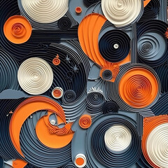 A close up of a wall with many different colored circles. Generative AI.