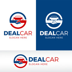 deal car logo design vector, car agent logo