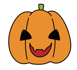 ジャックオランタンのハロウィン向けのイラスト素材