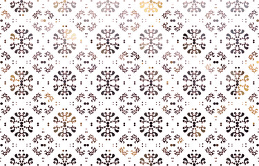 vector black and brown floral tile pattern
