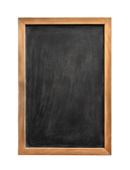 Vertical blank blackboard isolated on transparent background