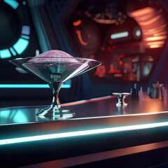 Futuristic fancy cocktail drinks - AI generated