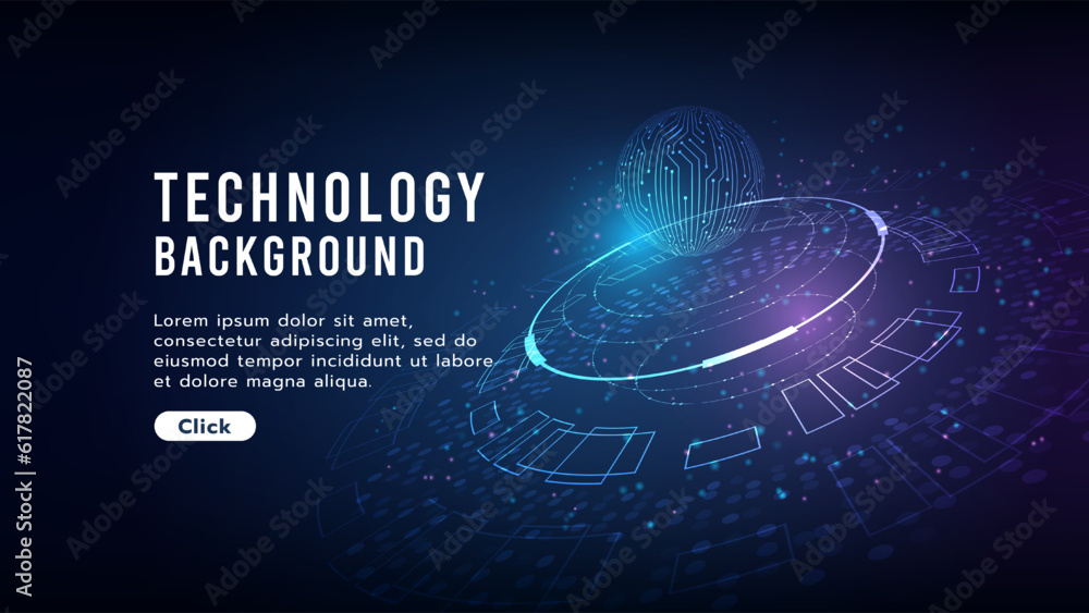 Aufkleber hi-tech digital technology futuristic circuit digital. abstract futuristic curve digital line design